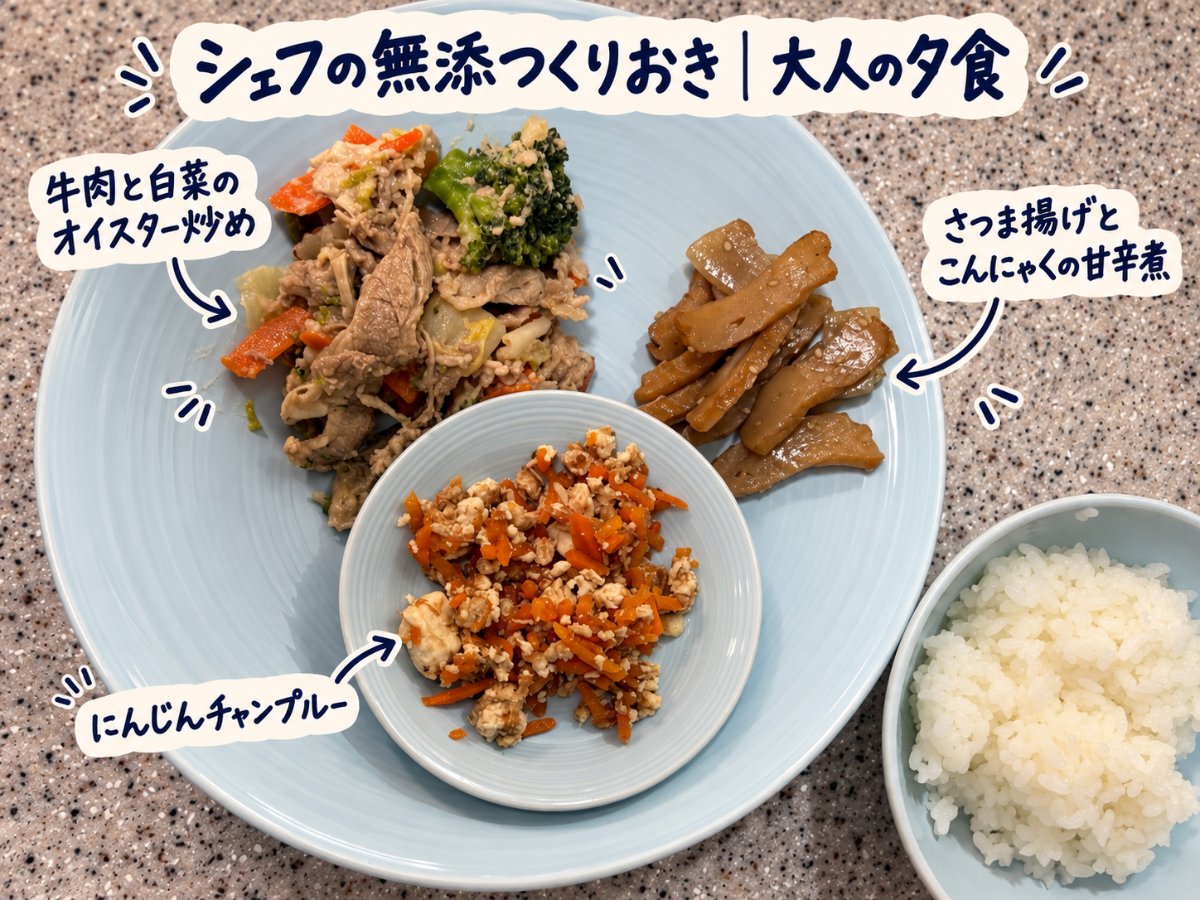 シェフの無添つくりおき｜大人の夕食